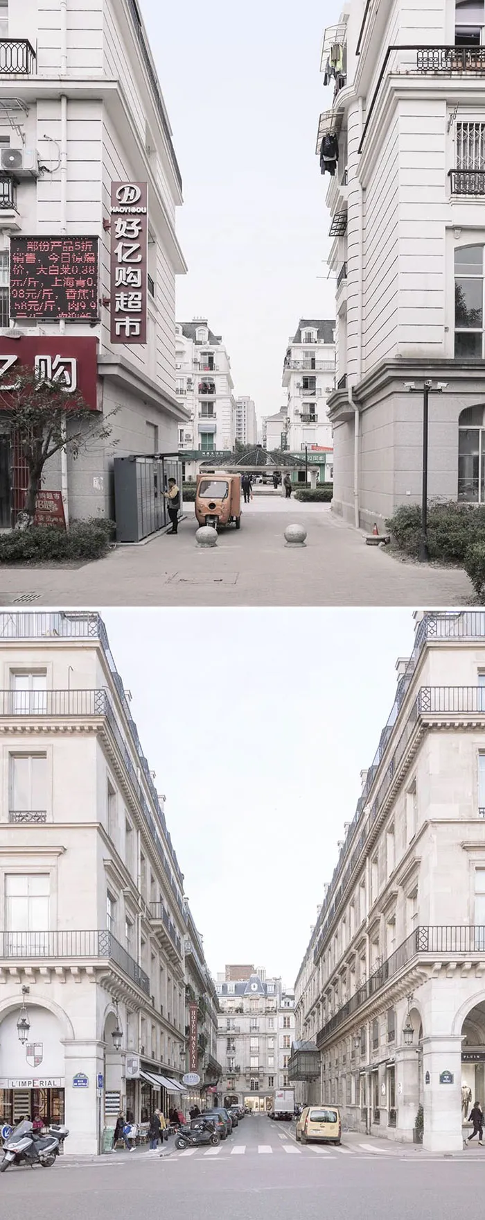 Arriba: China / Abajo: París