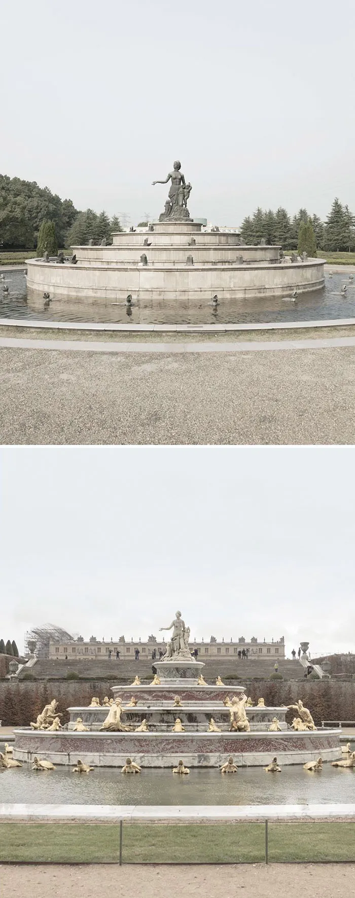 Arriba: China / Abajo: París