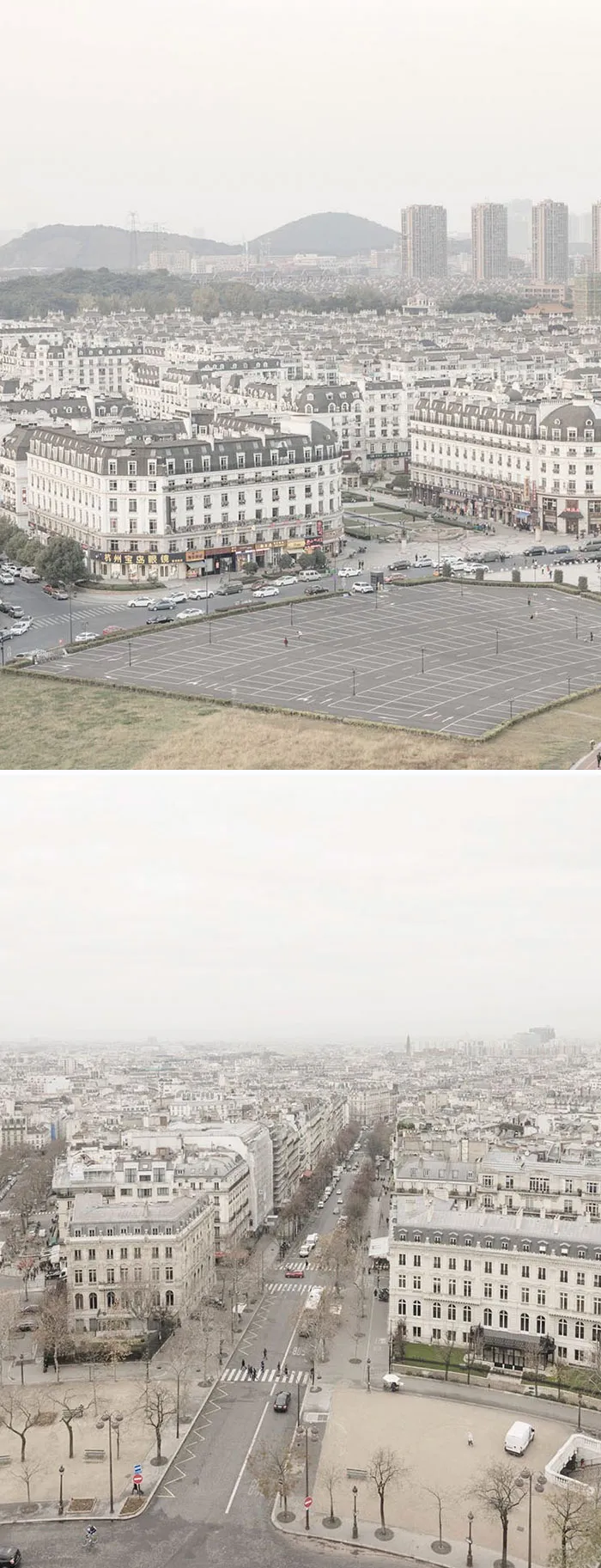 Arriba: China / Abajo: París