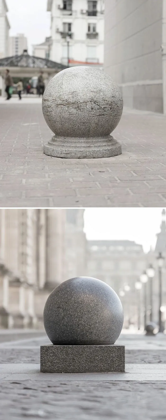 Arriba: China / Abajo: París