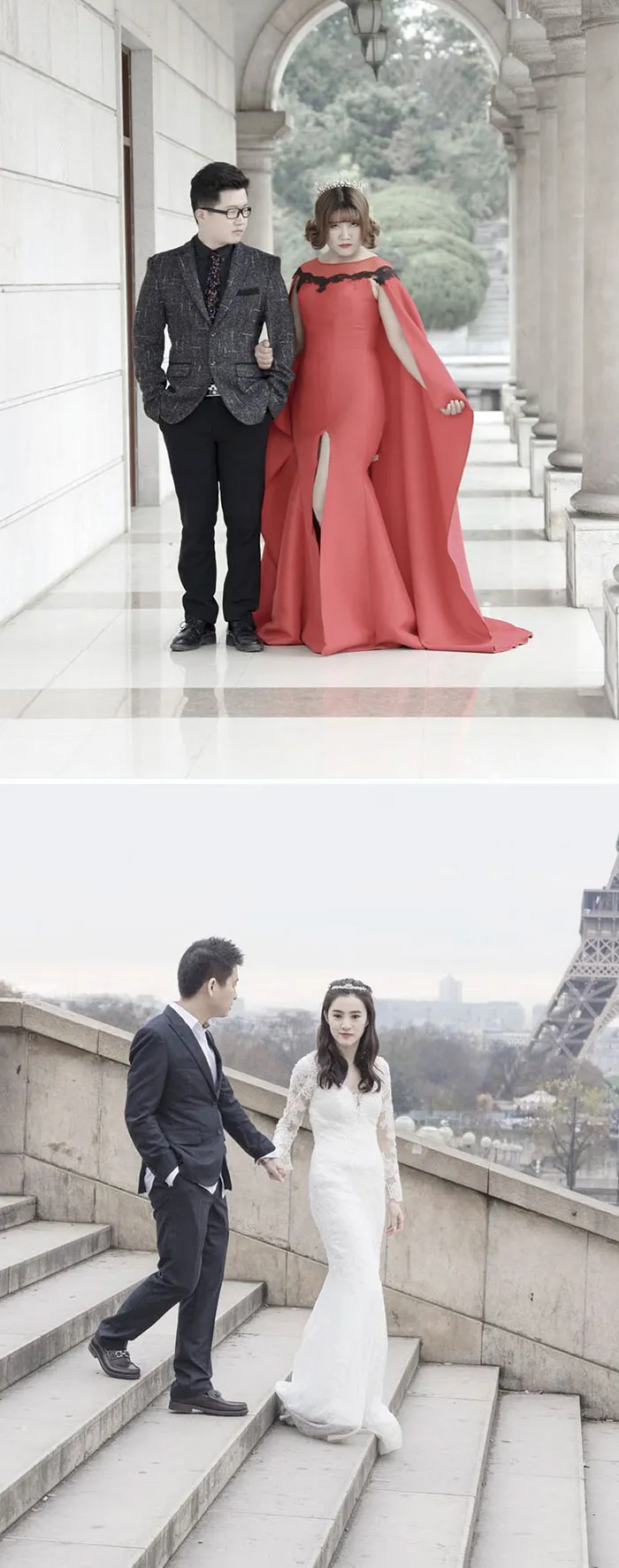 Arriba: China / Abajo: París