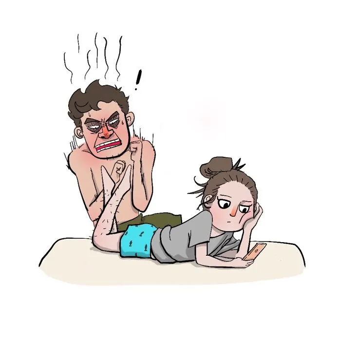 Artist Illustrates Everyday Life With Her Boyfriend And A Cat In 42 Funny Comics