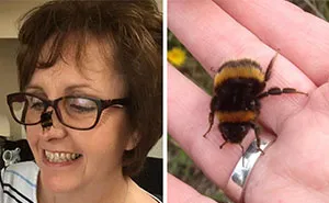 Woman Saves Wingless Bumblebee And Their Friendship Creates Buzz On The Internet