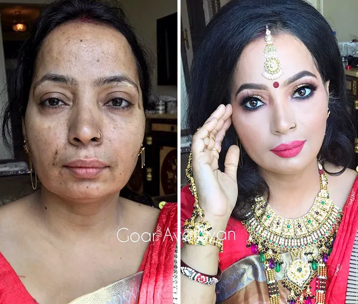 Esta madre nunca había sido maquillada, ni siquiera en su boda. Dijo que nunca lo olvidaría