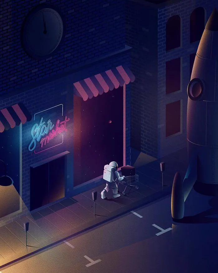 40 Conceptual Vector Style Illustrations By A German Graphic Designer
