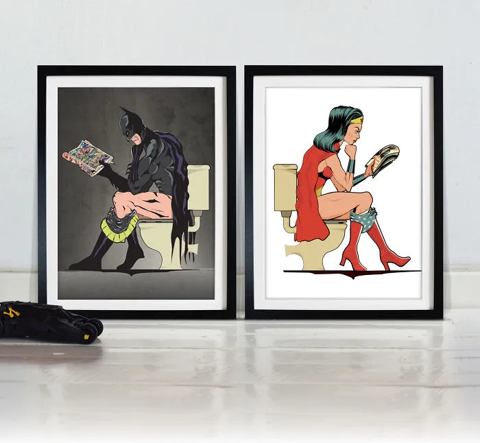 Superheroes Are Just The Same As Us, They Too, Need The Loo