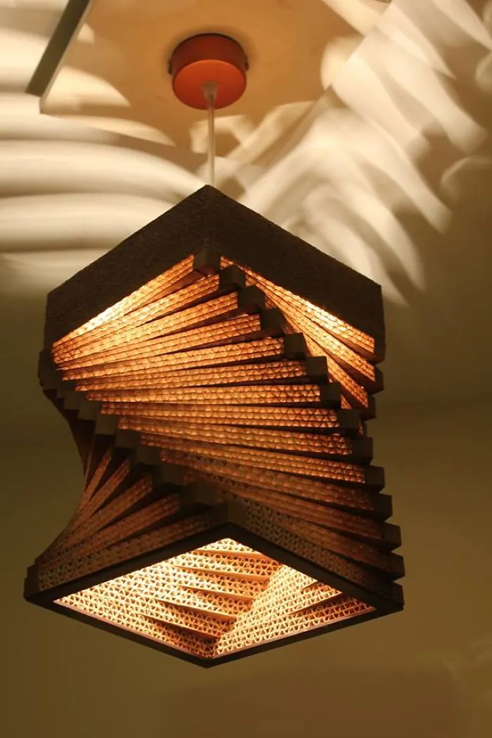We Make Cardboard Lamps That Combine Our Love For Art And Earth