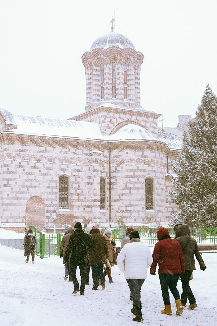 Even The Snow Does Not Stop Church Goers On A Sunday