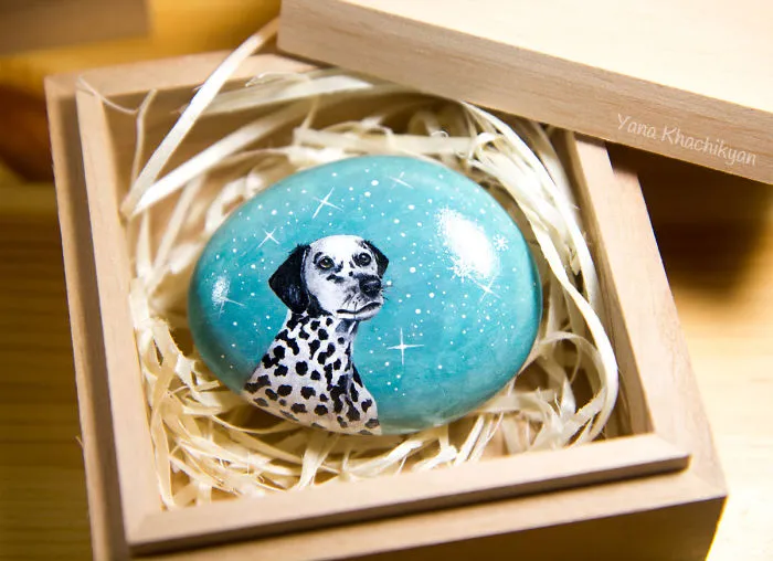 I Paint Miniature Pet Portraits On Stones Which Touch My Heart Every Single Time