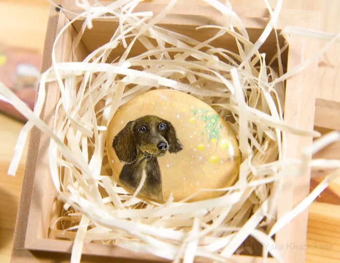 I Paint Miniature Pet Portraits On Stones Which Touch My Heart Every Single Time