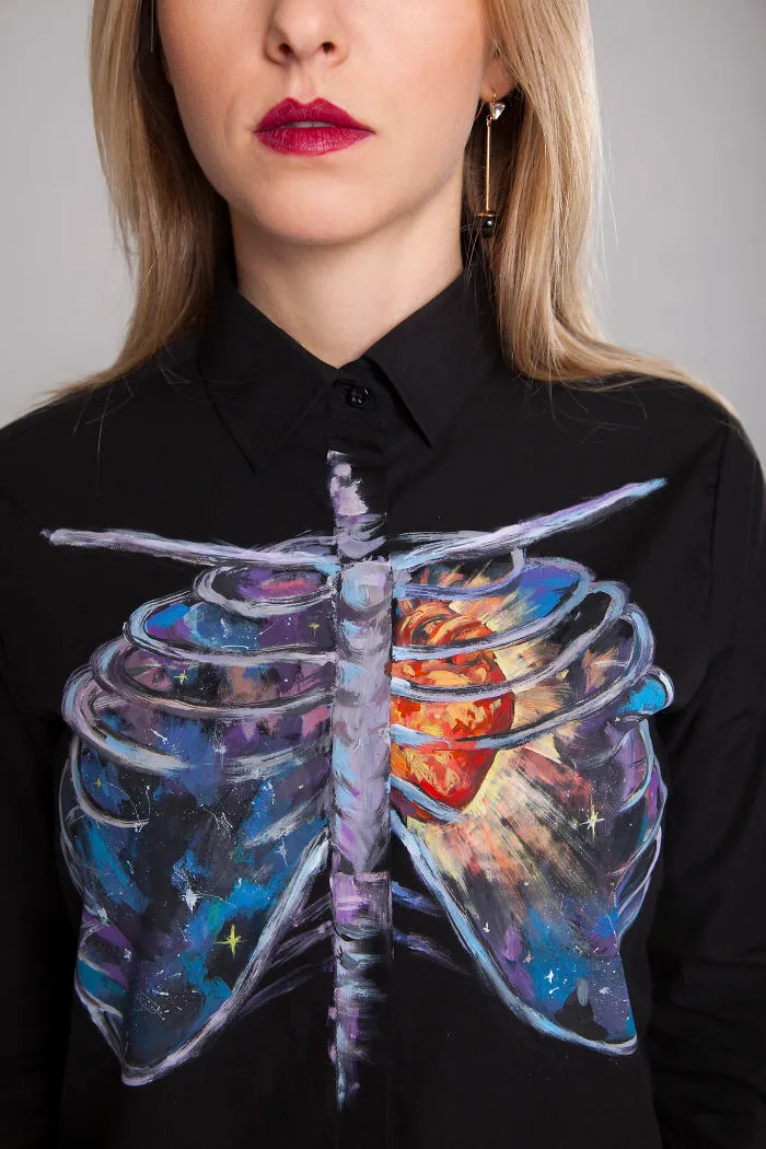 I Paint On Blank Shirts To Make Them Less Boring