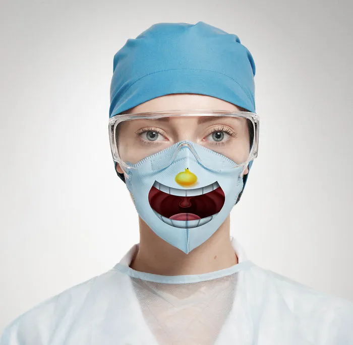 I Created Funny Surgical Masks To Make Visits To The Hospital Easier