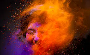 Got Bored Of Regular Holi Portraits So I Took Out My Camera To Play With Light