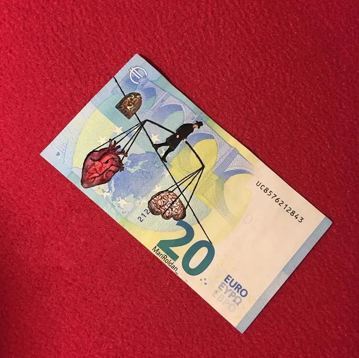 Artist Recreates Famous Paintings Using Money As Her Canvas