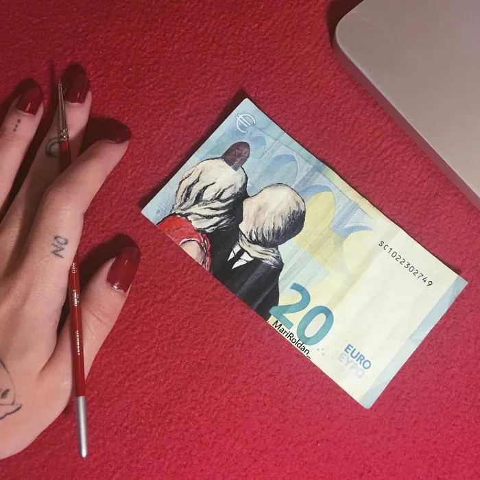 Artist Recreates Famous Paintings Using Money As Her Canvas