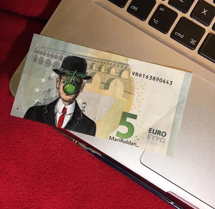 Artist Recreates Famous Paintings Using Money As Her Canvas
