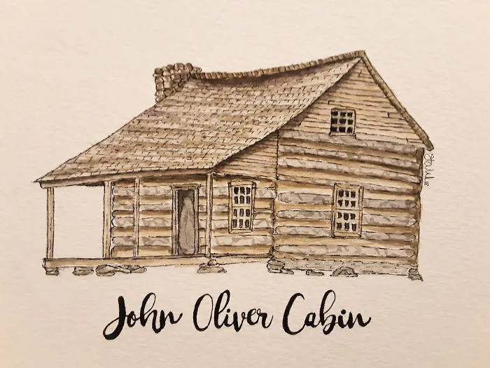 Something Extraordinary Appeared In My Painting Of A Historic Cabin