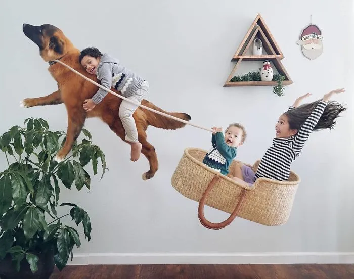 Creative Mom Of Three Uses Photoshop To Turn Her Children's Daily Life Into Magic
