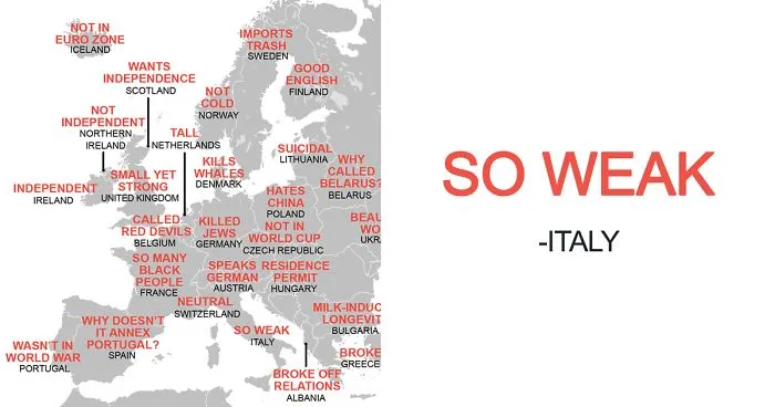 Map Reveals What Chinese People Think About Different European Countries, And It May Offend You