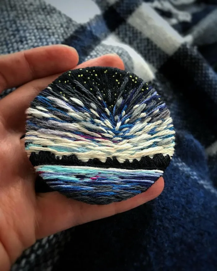 This Embroidery Artist Uses Thread Instead Of Paint To Create Amazing Landscape Scenes