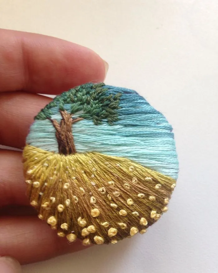 This Embroidery Artist Uses Thread Instead Of Paint To Create Amazing Landscape Scenes