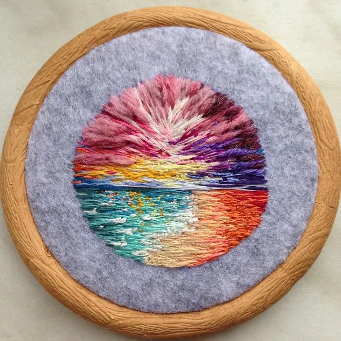 This Embroidery Artist Uses Thread Instead Of Paint To Create Amazing Landscape Scenes