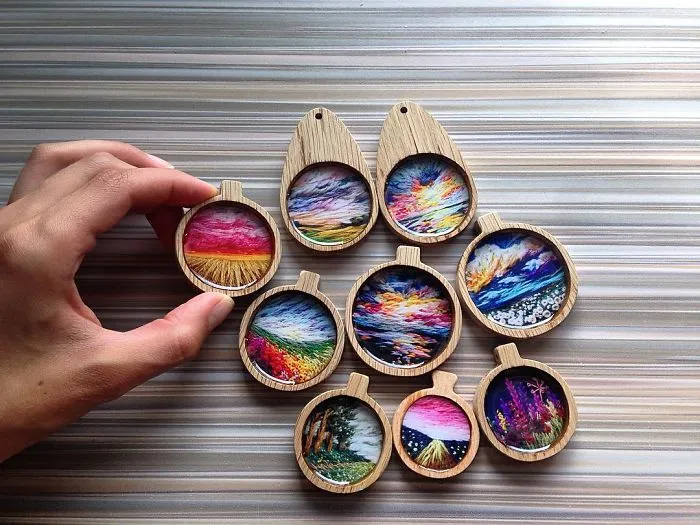 This Embroidery Artist Uses Thread Instead Of Paint To Create Amazing Landscape Scenes