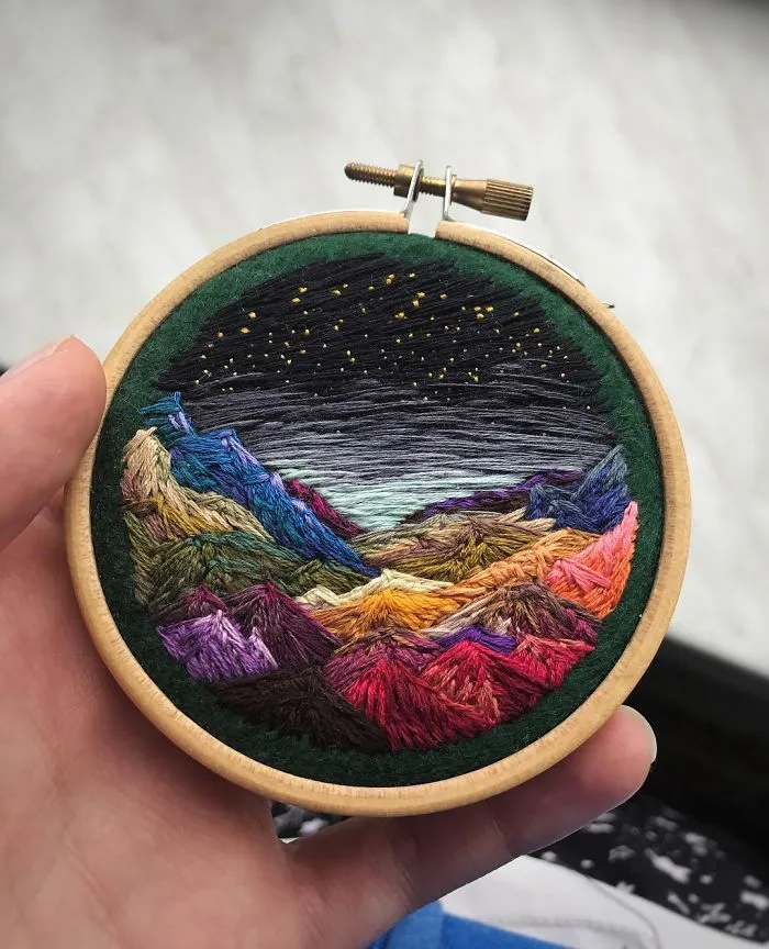 This Embroidery Artist Uses Thread Instead Of Paint To Create Amazing Landscape Scenes