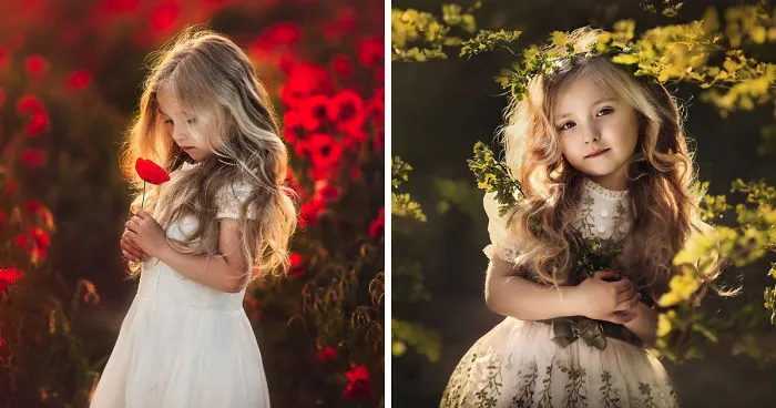 I Promised Myself To Photograph My Daughter With Every Possible Flower, And Here Are 17 Of The Photos That I Took