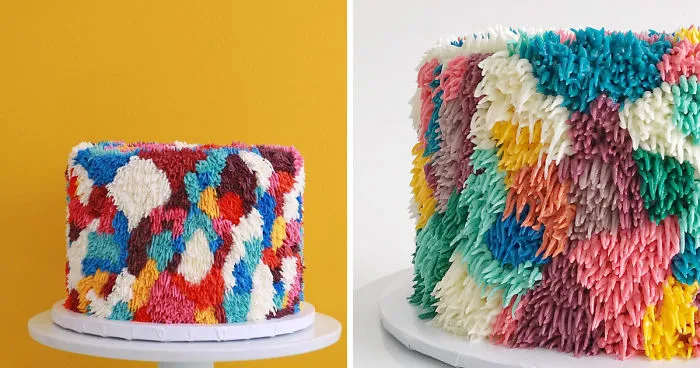 Colorful Cakes That Look Like Fuzzy Shag Rugs You'd Regret Stepping On