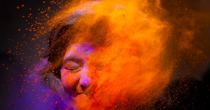 Got Bored Of Regular Holi Portraits So I Took Out My Camera To Play With Light