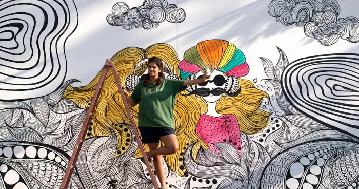 I Made This 3d Zentangle Art Installation In Which People Took Selfies Like Crazy