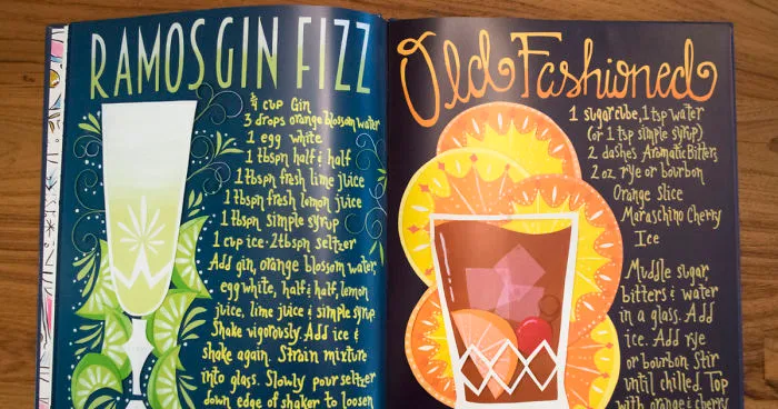 I Illustrated 50 Classic Cocktails From Cut Paper, And Made A Book