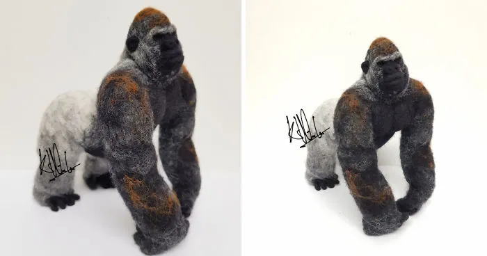 "Sid" The Needle Felted Silverback Gorilla