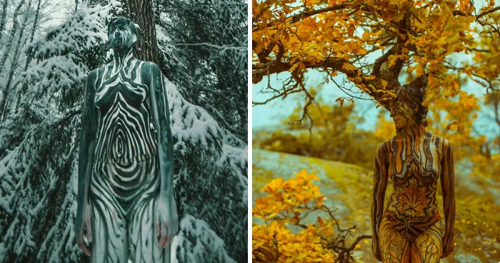Artist Makes People Disappear Into Their Surroundings By Painting On Them