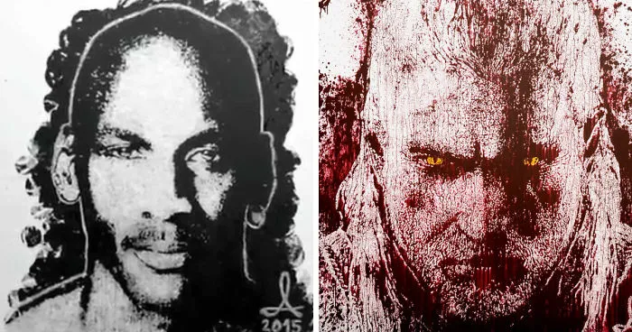 I Make This Action Painting Portraits Using Balls And Other Stuff