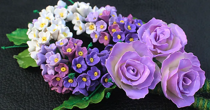 I Use Polymer Clay To Create Floral Jewellery