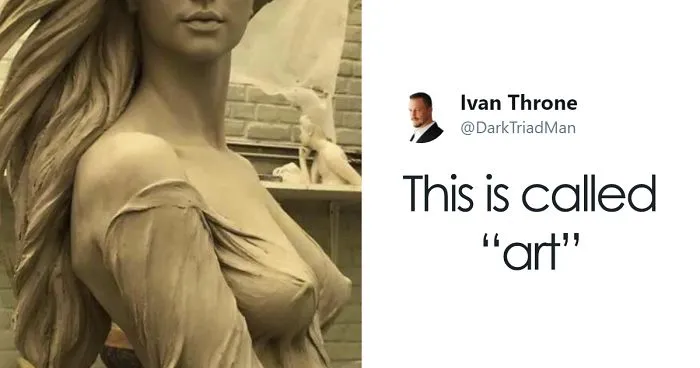 Sexist Man Says Only "Men Of The West" Can Create Such Amazing Sculpture, Gets Response He Doesn't Expect