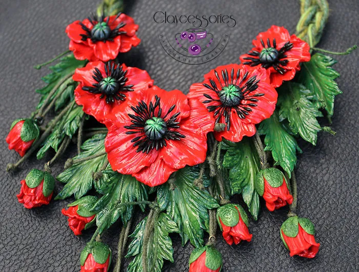 I Use Polymer Clay To Create Floral Jewellery