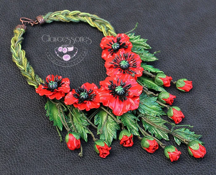 I Use Polymer Clay To Create Floral Jewellery