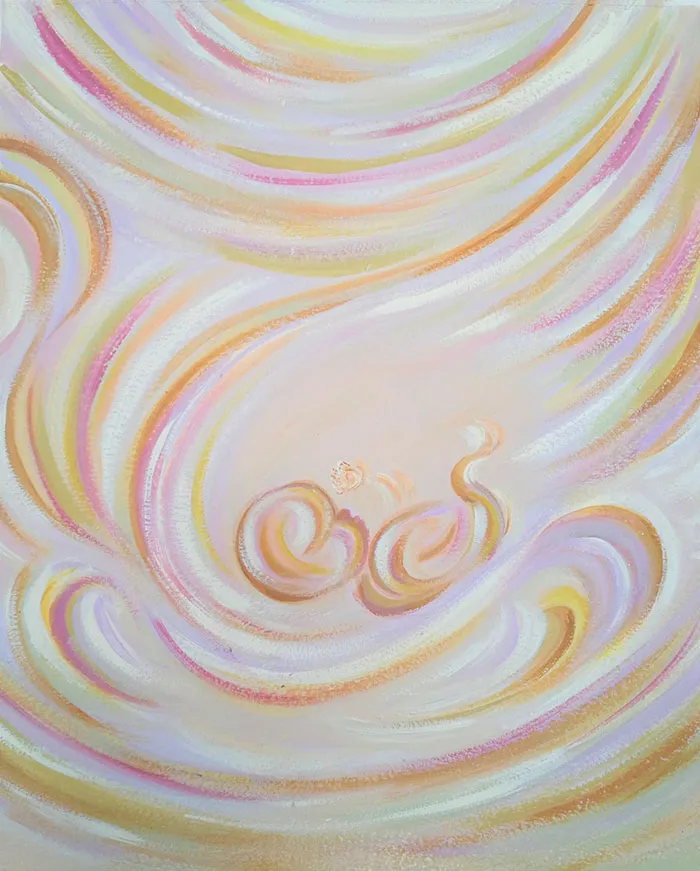 This Artist Transforms Black-And-White Sonograms Into Colorful Paintings