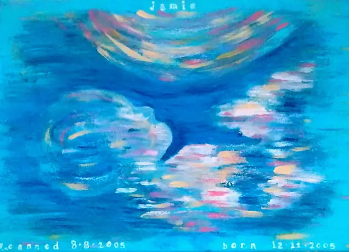 This Artist Transforms Black-And-White Sonograms Into Colorful Paintings