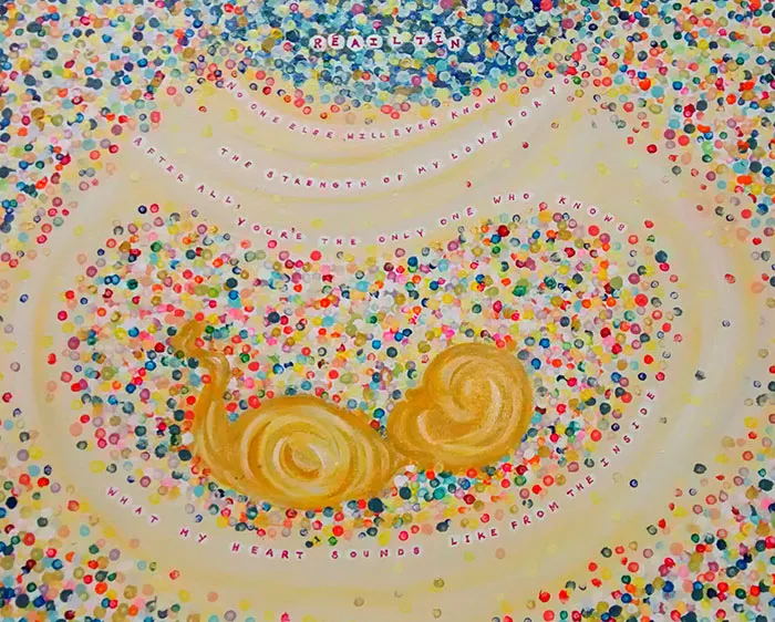 This Artist Transforms Black-And-White Sonograms Into Colorful Paintings