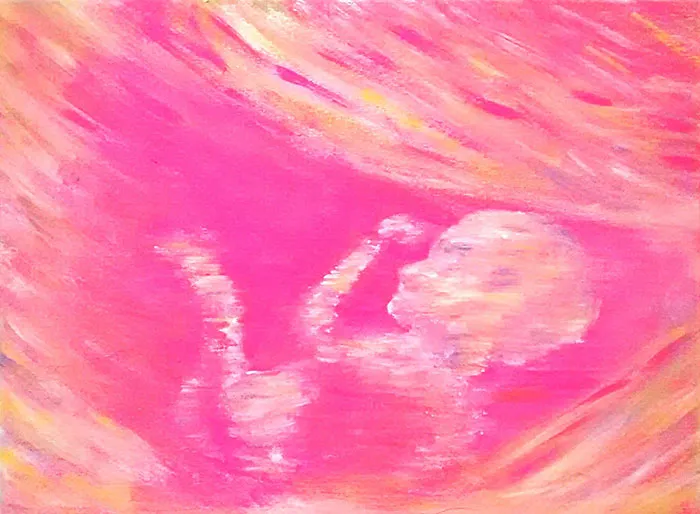 This Artist Transforms Black-And-White Sonograms Into Colorful Paintings
