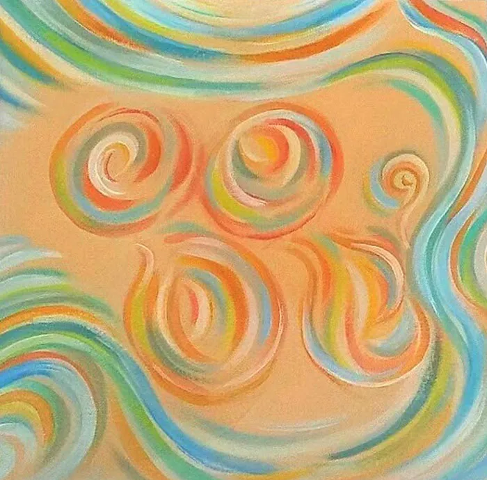 This Artist Transforms Black-And-White Sonograms Into Colorful Paintings