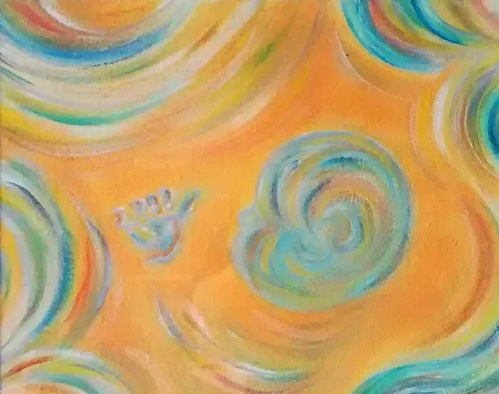 This Artist Transforms Black-And-White Sonograms Into Colorful Paintings