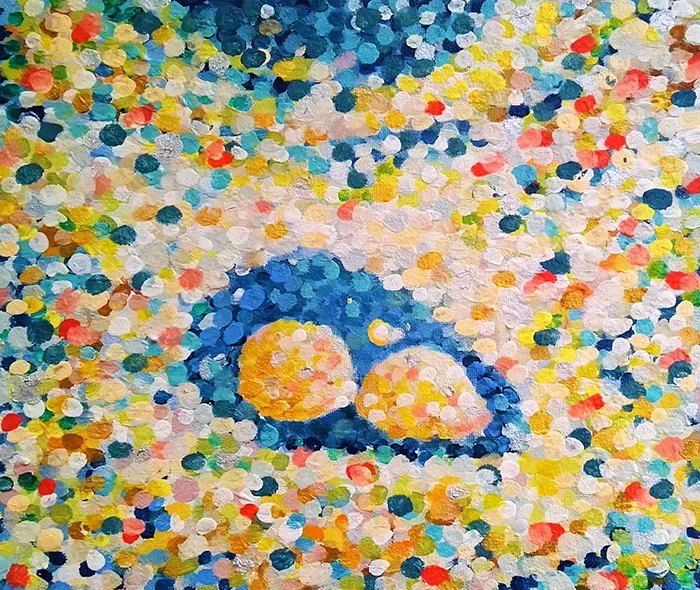 This Artist Transforms Black-And-White Sonograms Into Colorful Paintings