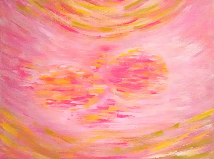 This Artist Transforms Black-And-White Sonograms Into Colorful Paintings
