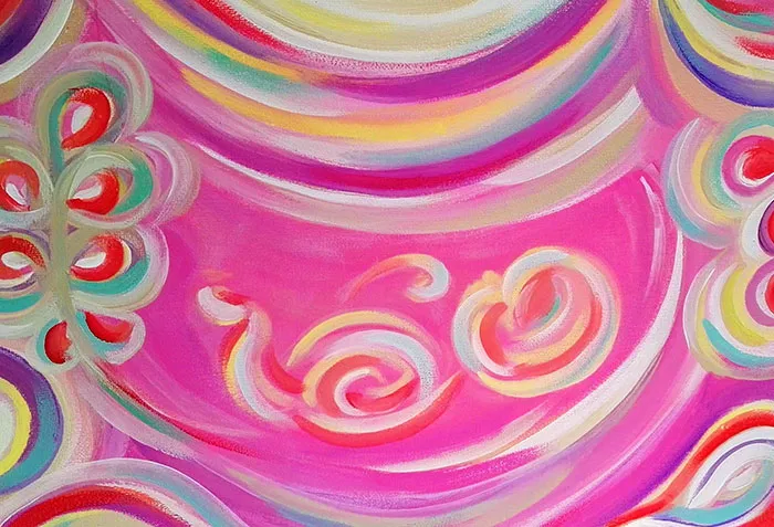 This Artist Transforms Black-And-White Sonograms Into Colorful Paintings