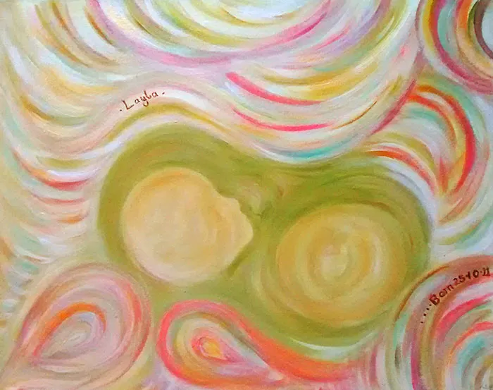 This Artist Transforms Black-And-White Sonograms Into Colorful Paintings